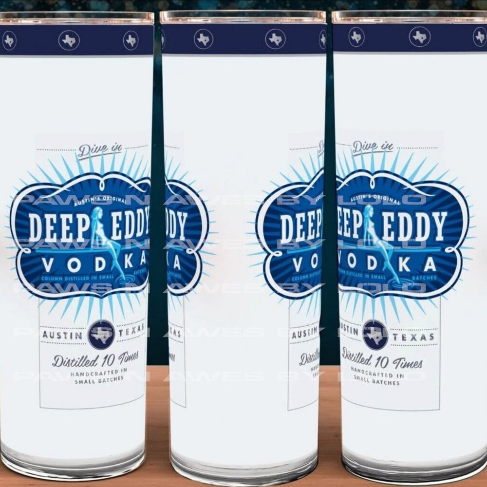 Deep Eddy Vodka Cup Mug Tumbler 20oz with lid and straw